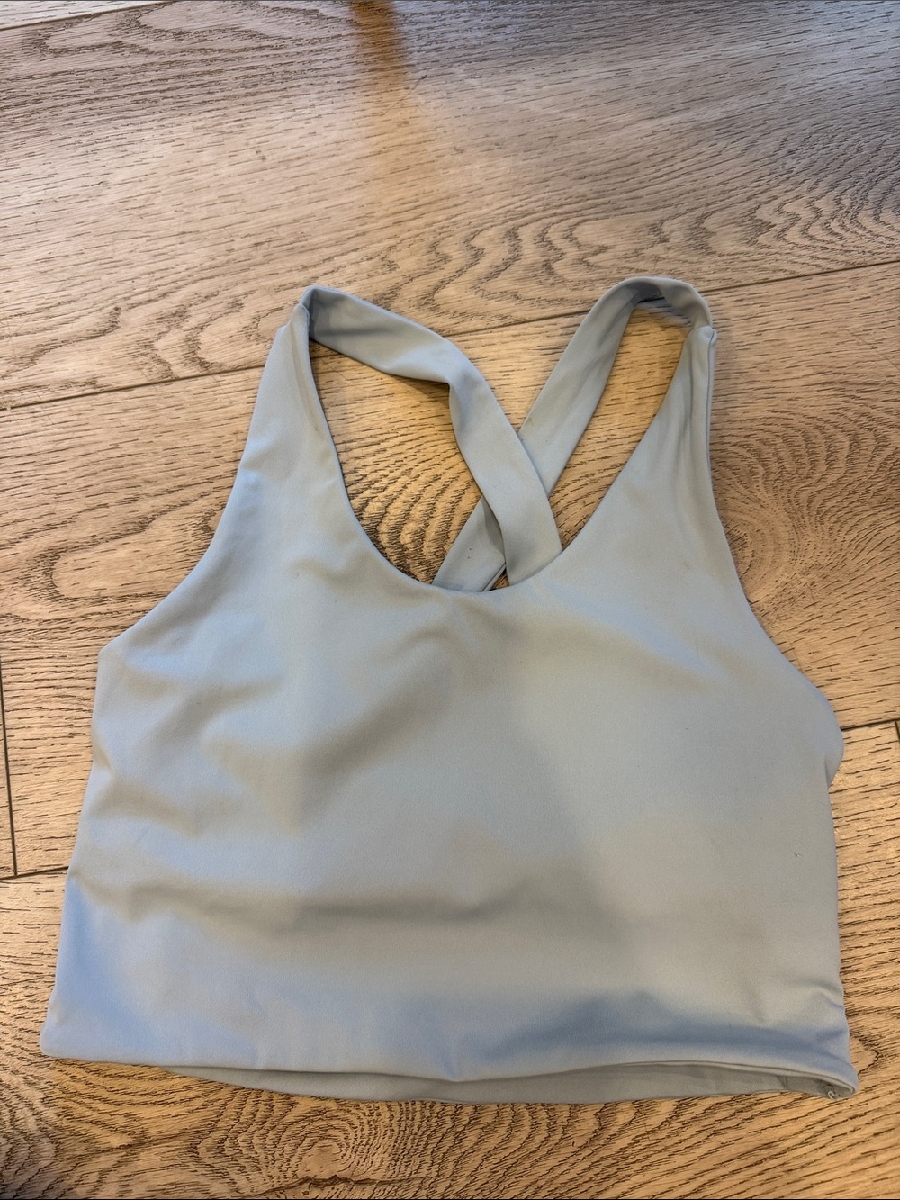 Amazon Light blue Cross-Back Seamless Sports Bralette